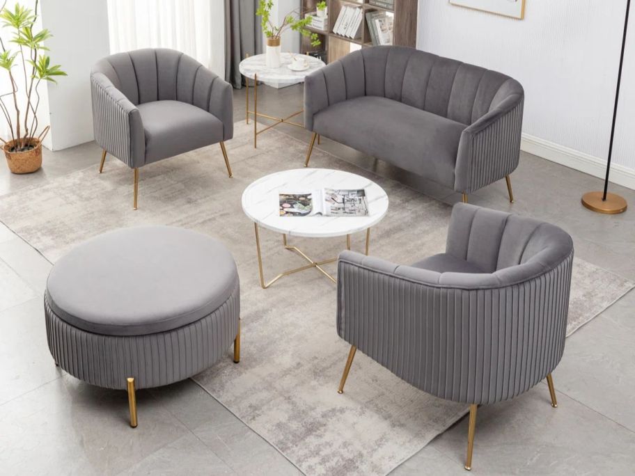 grey living room set