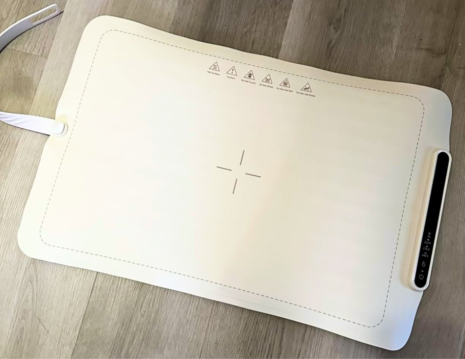 empty warming mat on a countertop