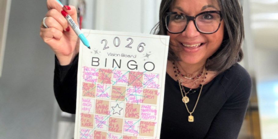 FREE Printable New Year’s Bingo (Vision Board for 2026 Goals!)