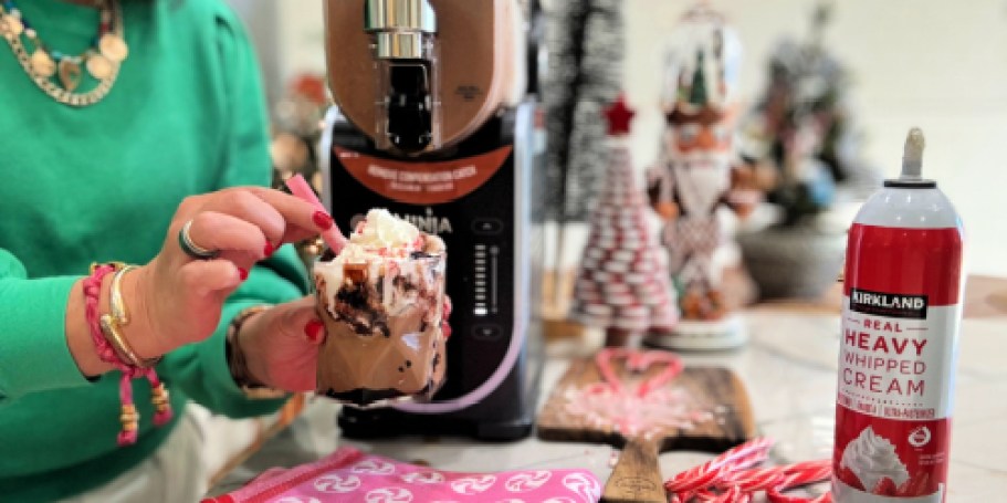 Easy 3 Ingredient Holiday Starbucks Frappuccino in the Ninja Slushi!