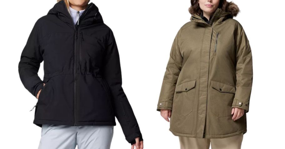 Women's Columbia Powdered Peak Insulated Jacket and Plus Size Columbia Suttle Mountain Insulated Hooded Jacket