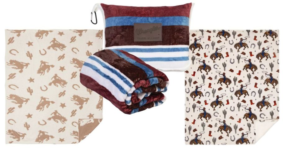 three wrangler blankets