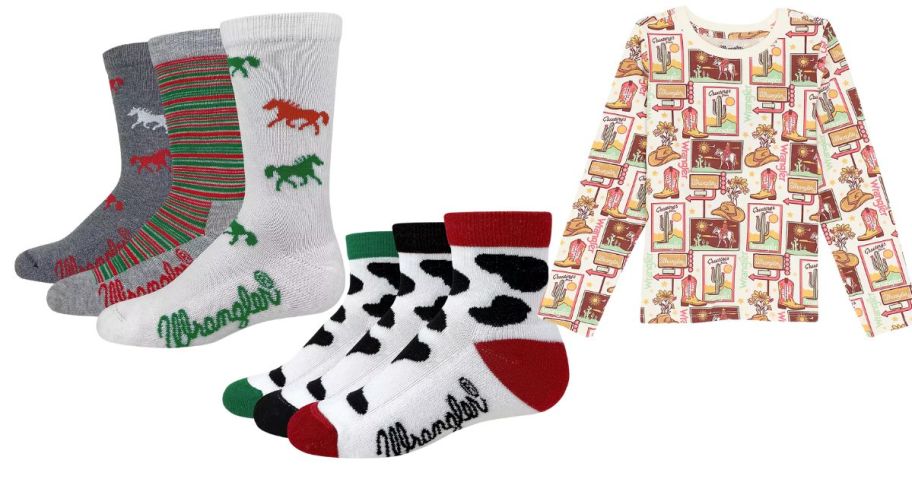 wrangler socks and top