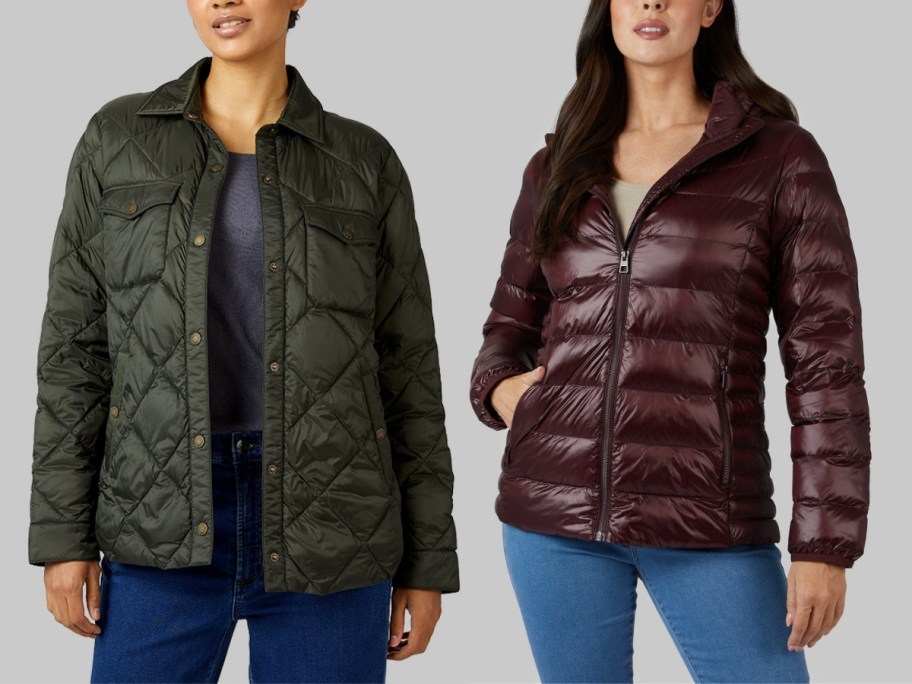 two models in womens jackets
