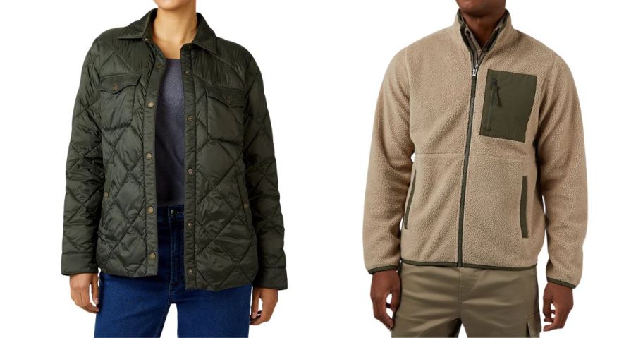 a woman and a man wearing 32 degrees jackets