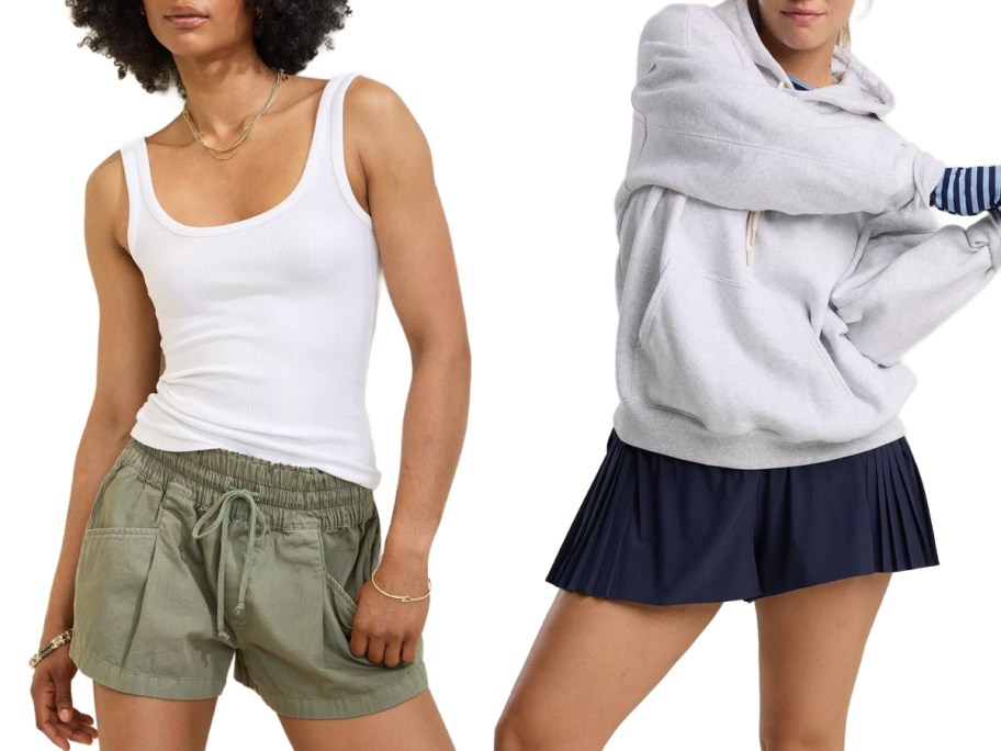 Stock images of two women wearing Aerie clothing