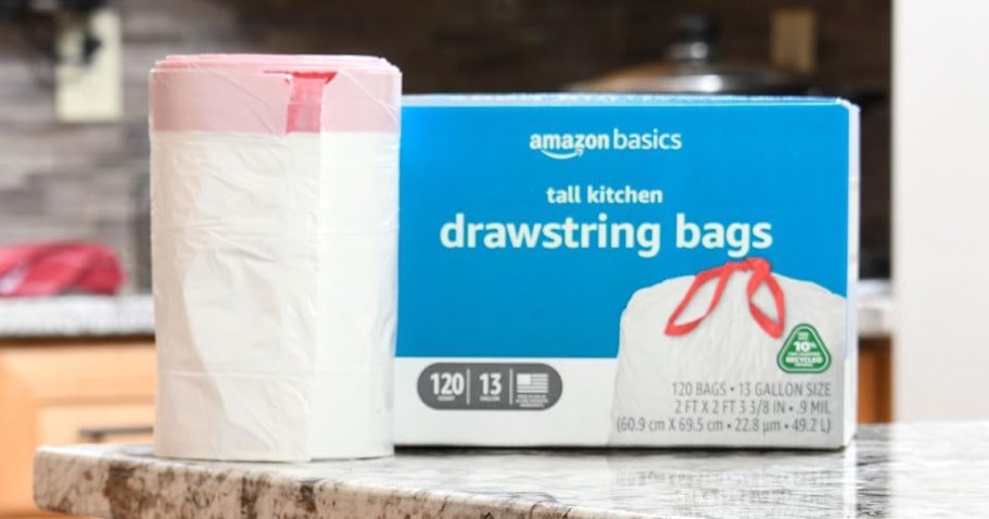 Amazon Basics 13-Gallon Trash Bags 120-Count Only $10 Shipped