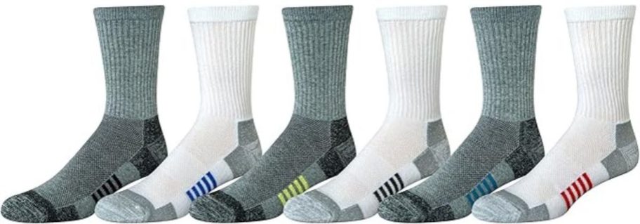 Amazon Essentials Men's Moisture Control Socks 6-Pack