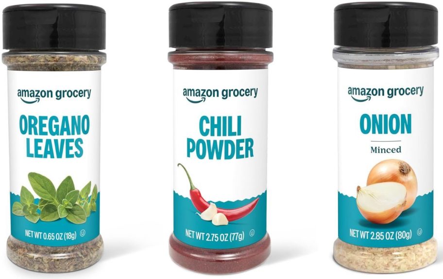 Stock images of 3 Amazon Grocery spices