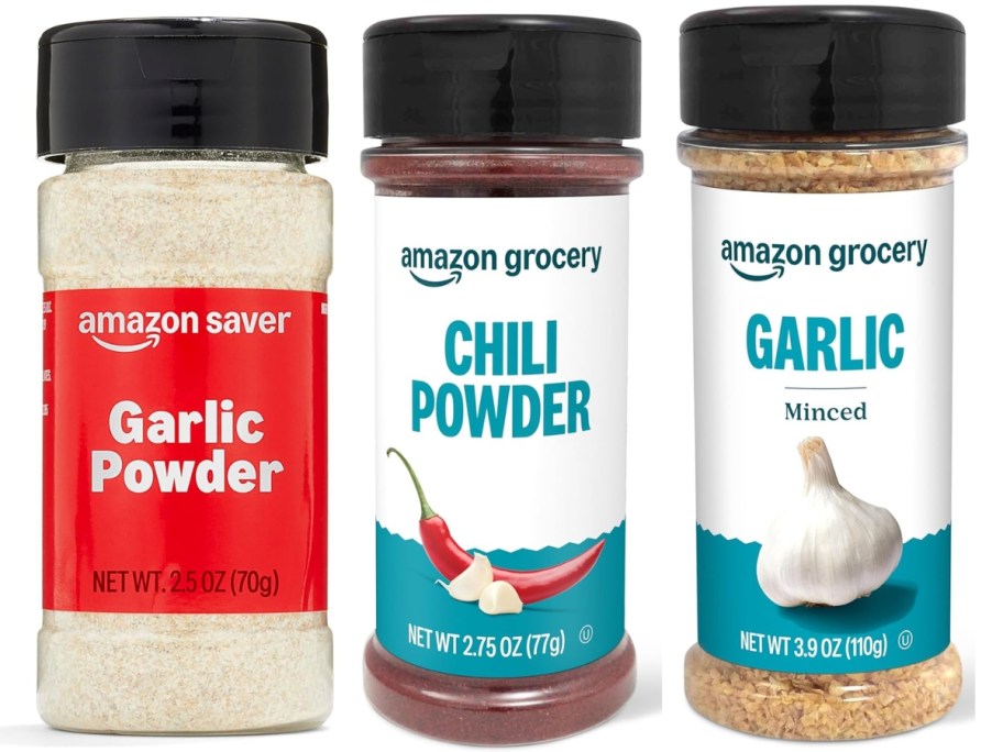 stock images of amazon saver garlic powder and amazon grocery chili powder and garlic