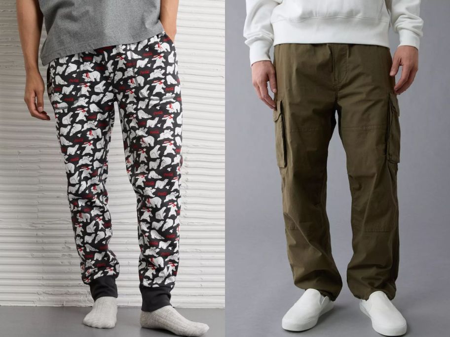 Two men wearing American Eagle pants