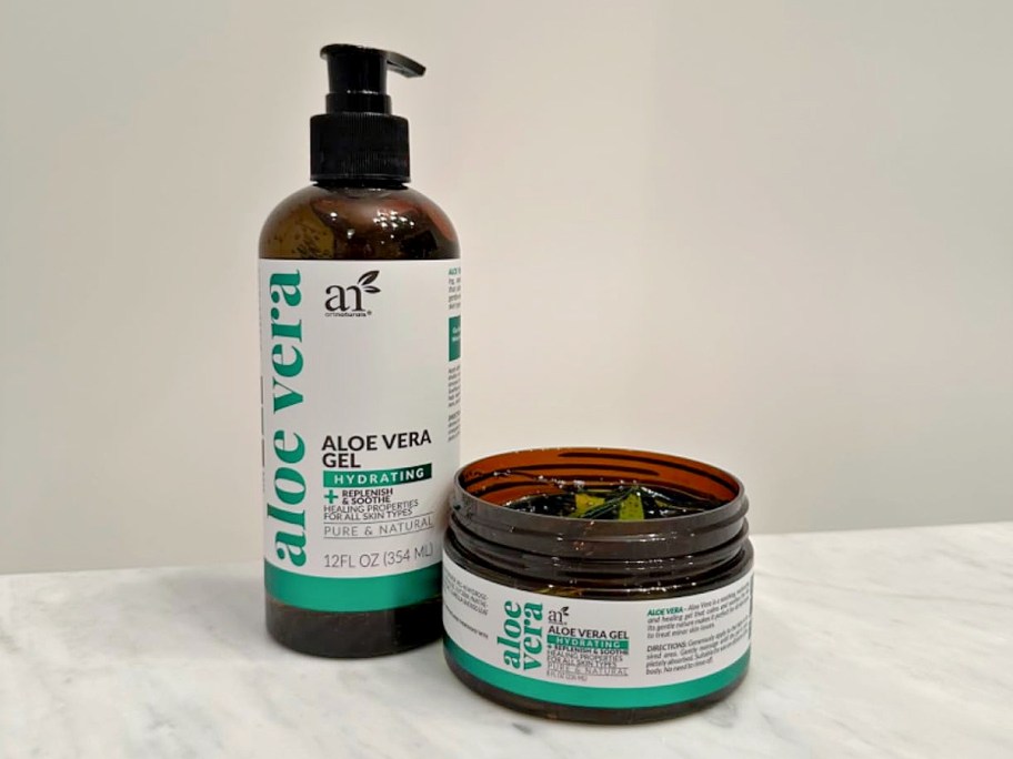 An aloe vera gel set.