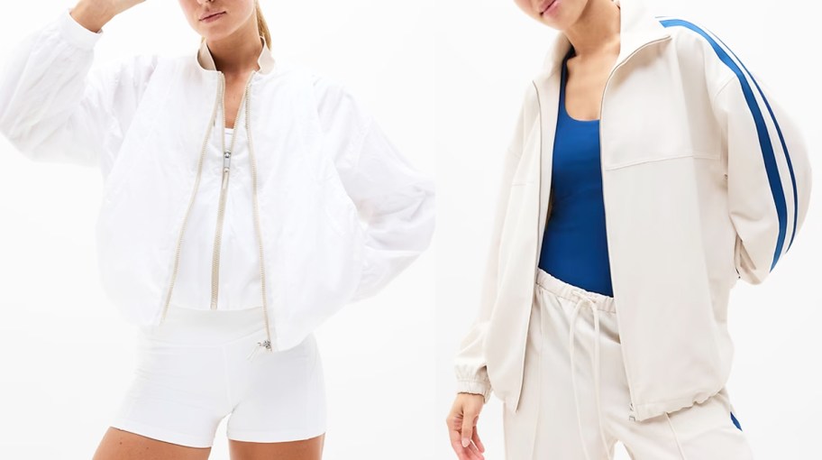two women in white jackets
