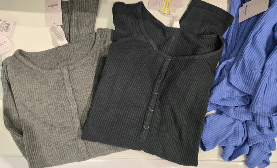 Auden Women's Cozy Ribbed Henley Top