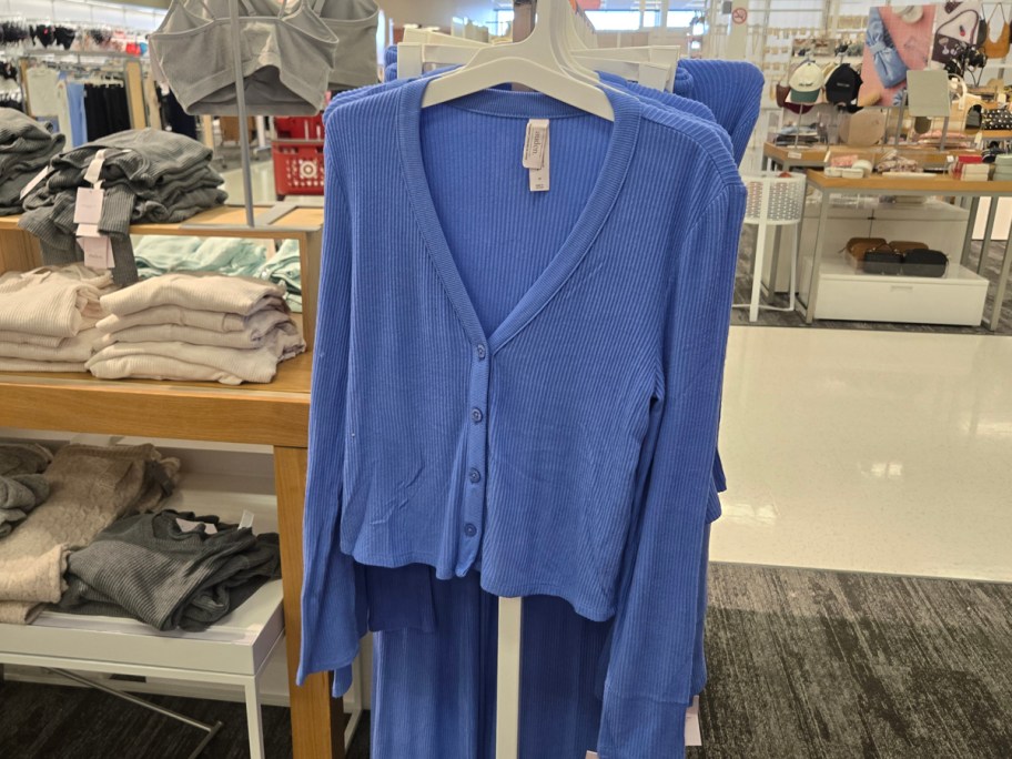 Auden Women's Cozy Ribbed Pajamas Cardi