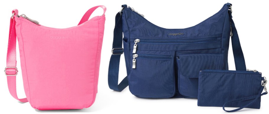 pink and blue cross bag