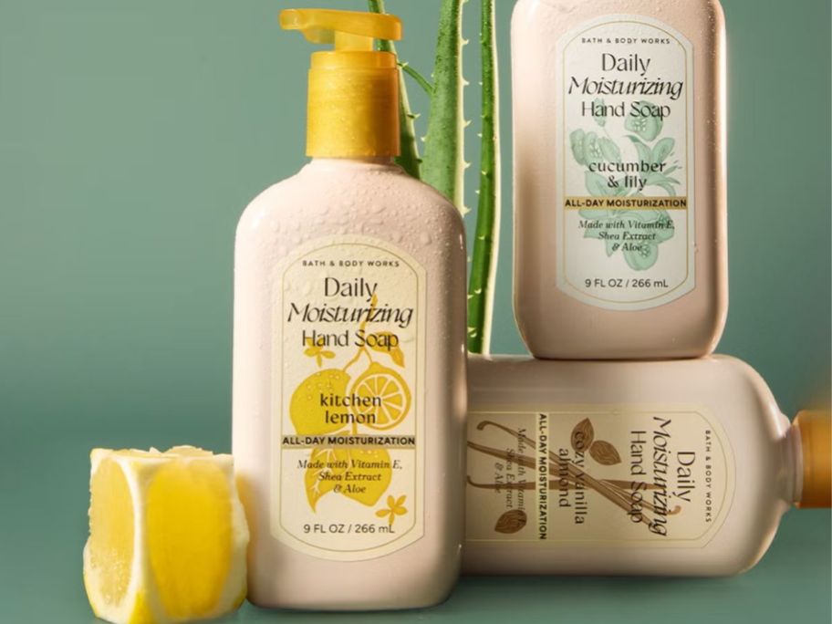 Several Bath & Body Works Daily Moisturizing Hand Soaps