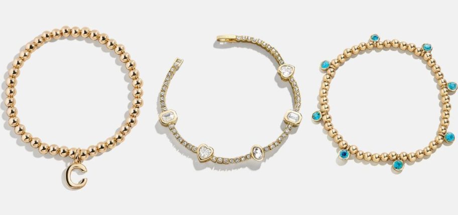 Stock images of 3 Baublebar bracelets