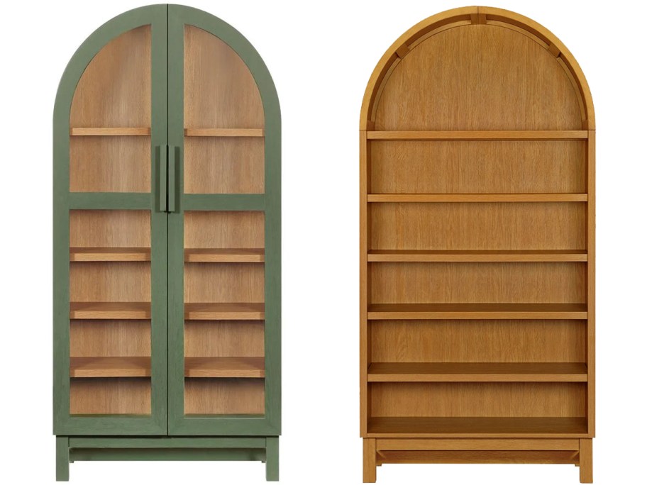 two arched cabinets