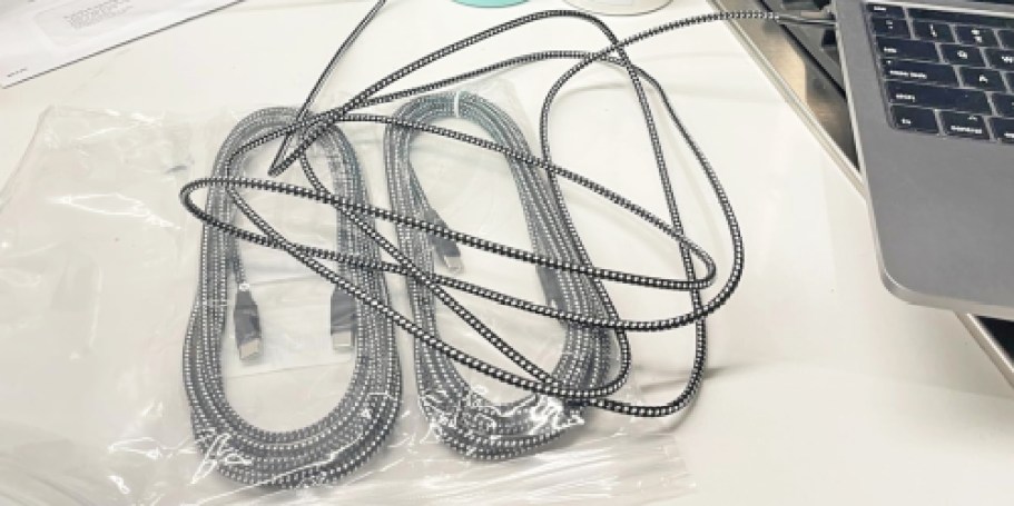 USB-C 10′ Charging Cables 3-Pack Only $3.99 on Amazon