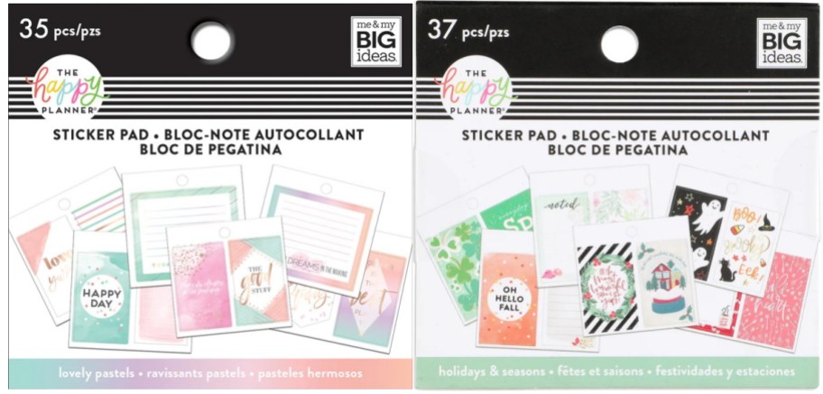 Two Happy Planners sticker pads.