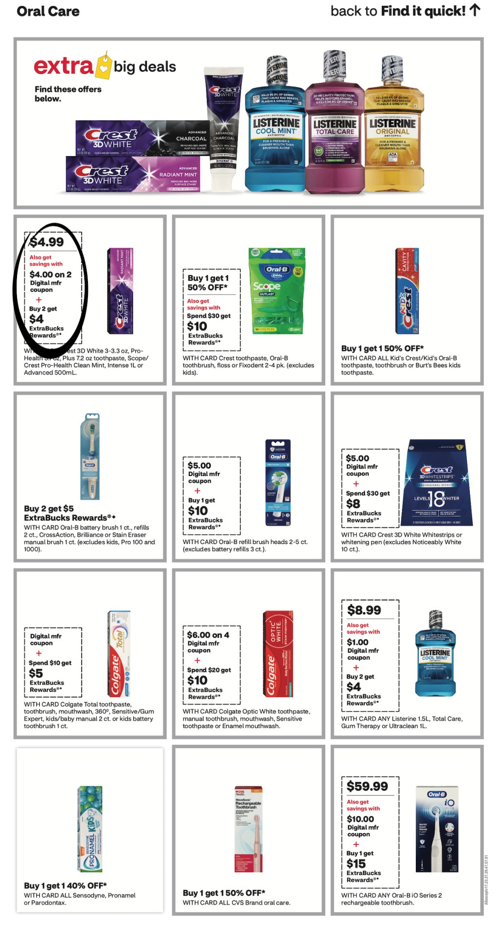 page from CVS ad