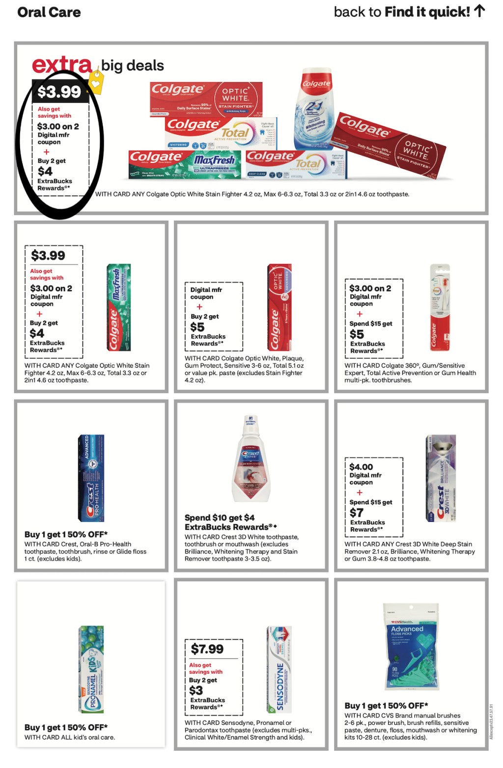 page from CVS ad