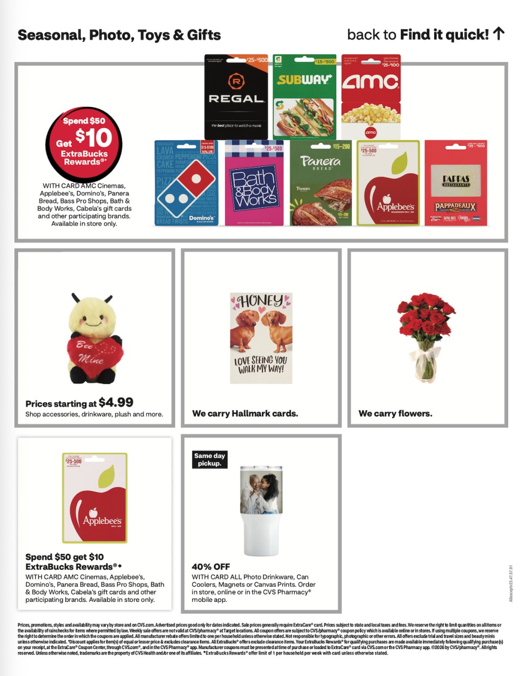 page from CVS ad