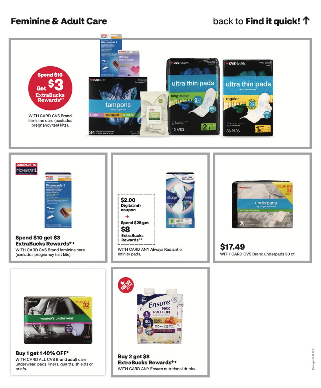 page from CVS ad