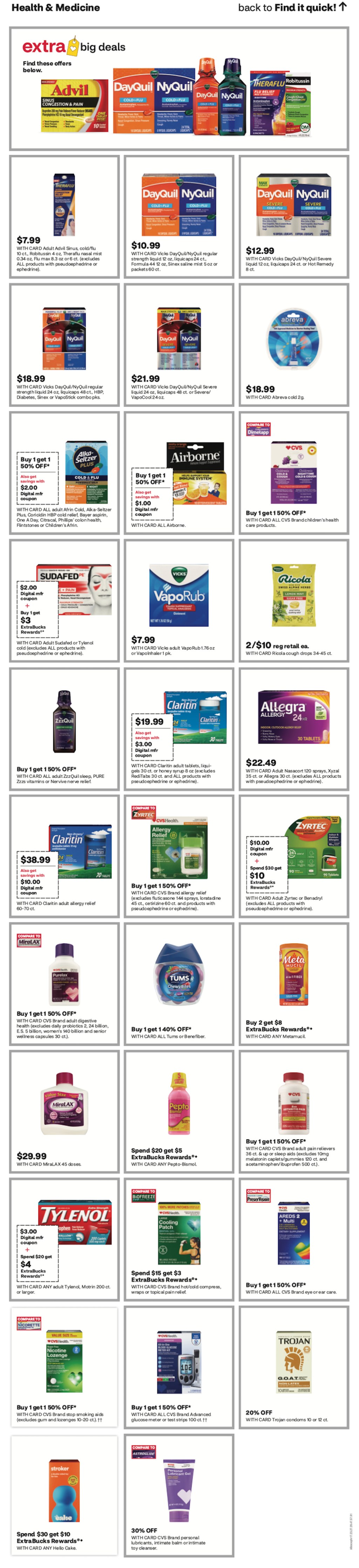 page from CVS ad