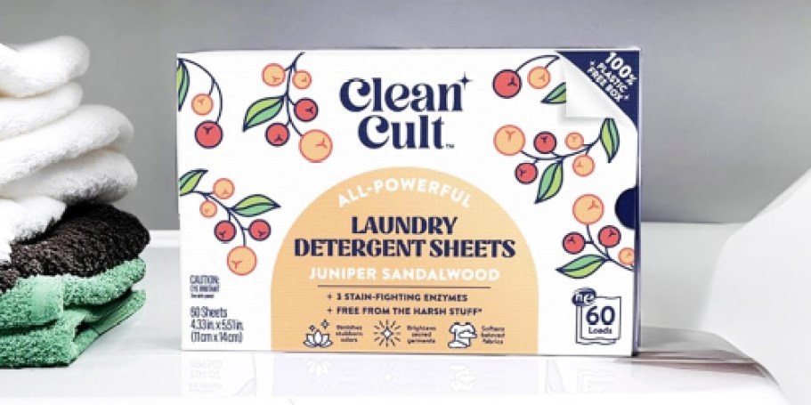 Cleancult Laundry Detergent Sheets Only $4 Shipped for Prime Members (Reg. $14)