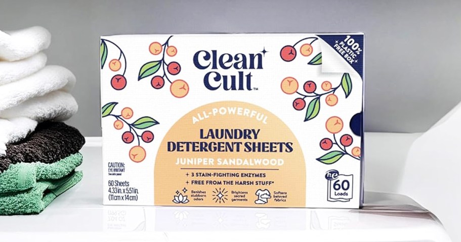 Cleancult Laundry Detergent Sheets Only $4 Shipped for Prime Members (Reg. $14)