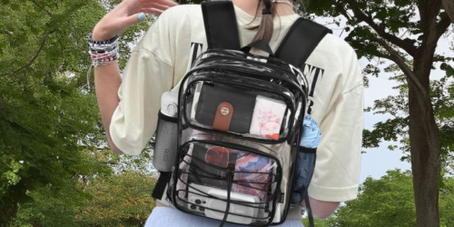 Clear Backpack Just $9.99 on Amazon (Perfect for Your Next Concert or Sporting Event!)