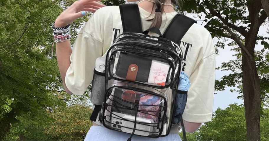 Clear Backpack Just $9.99 on Amazon (Perfect for Your Next Concert or Sporting Event!)
