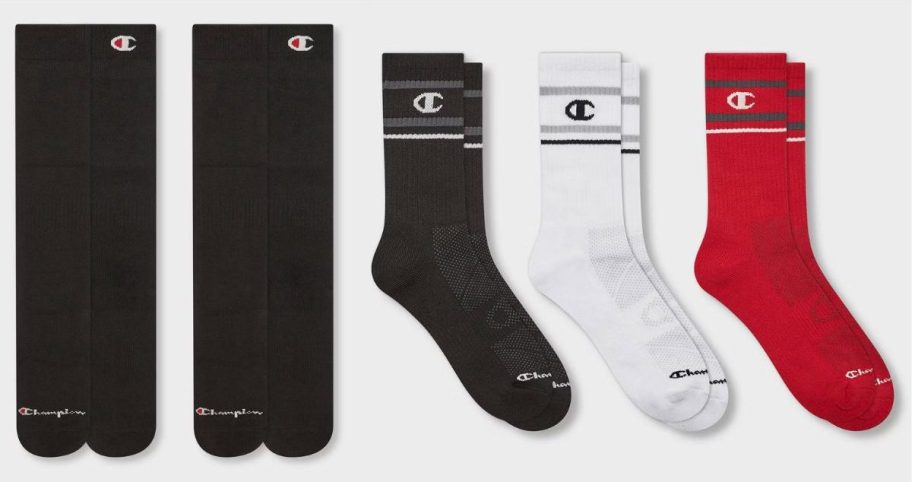 Stock images of Champion Socker Socks and Crew Socks