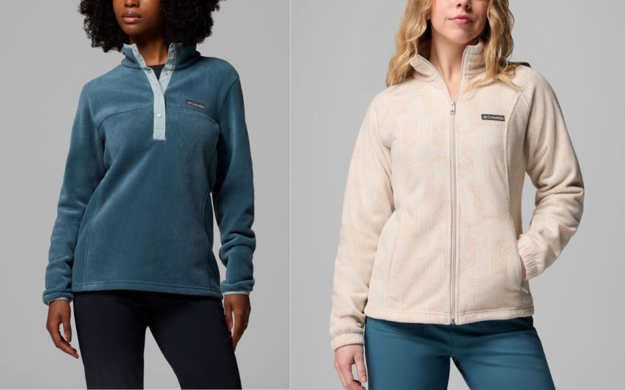 stock image of two different women's columbia jacket