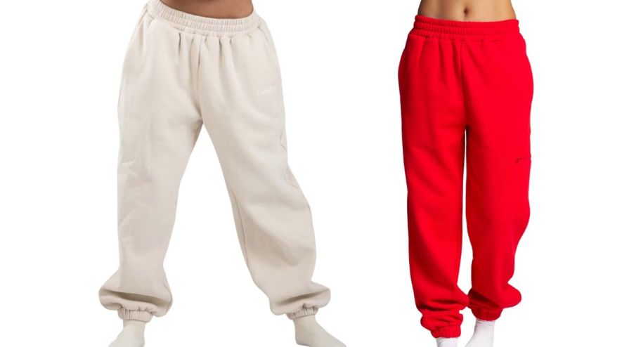 two different sweatpants