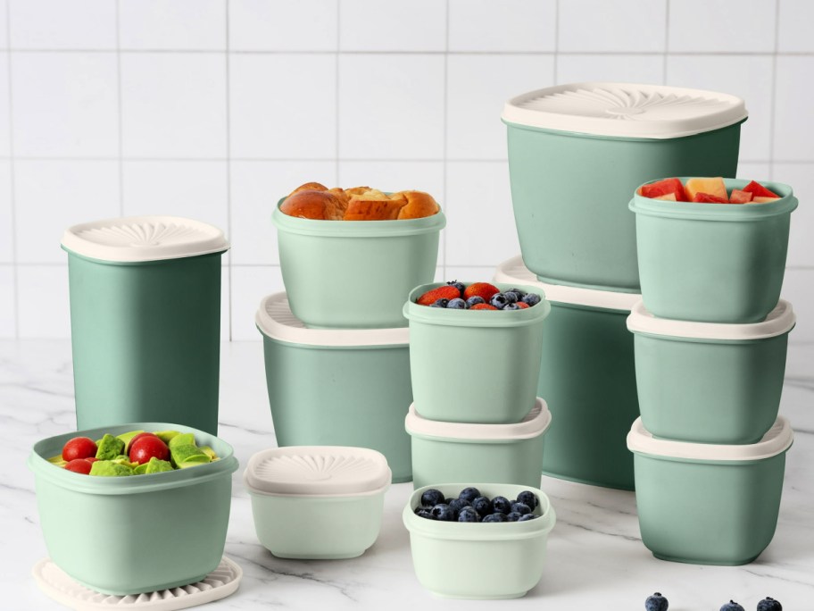 Green Cook with color food storage set