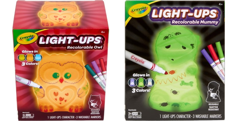 stock images of Crayola Light-Ups - Owl or Mummy boxes