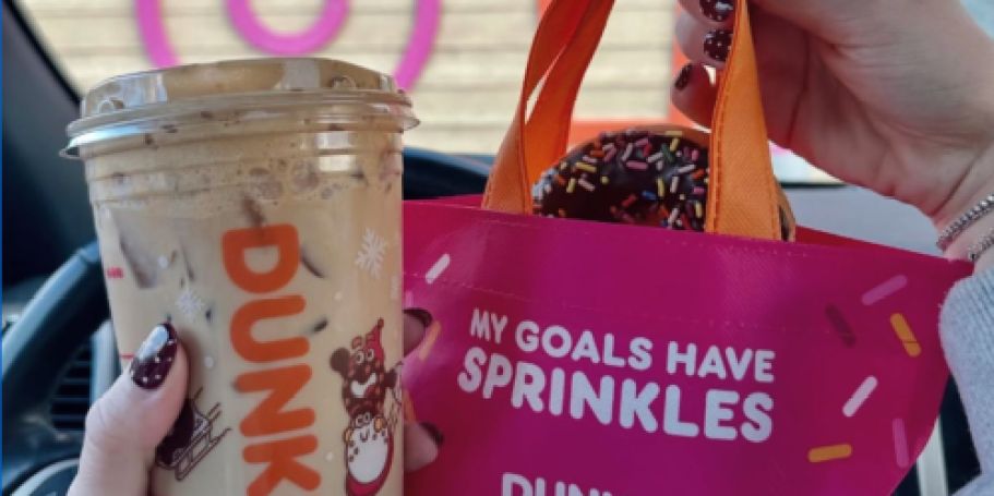 Today Only! Get a Free Dunkin’ Donut w/ Purchase + FREE Mini Tote