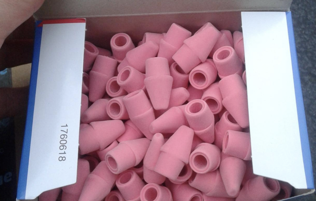 Paper Mate Arrowhead Pink Pearl Cap Erasers 144-Count Just $5.97 on Amazon (Reg. $16)