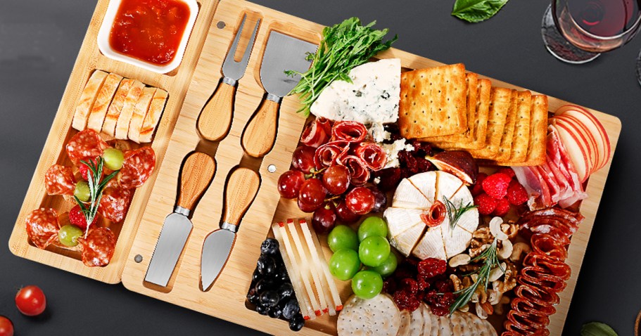 Bamboo Charcuterie Cheese Board Set Only $16.49 on Amazon (Reg. $36)