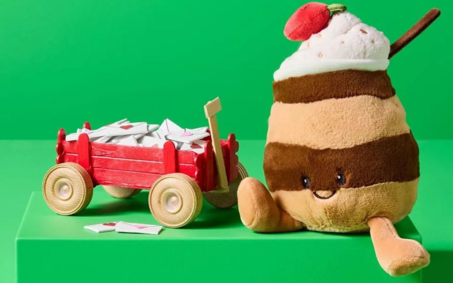 gigglescape valentine's day witha. wagon with love letters inside 