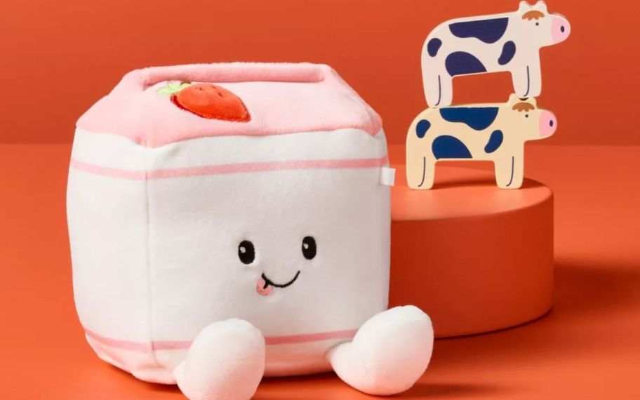 Gigglescape Valentine's Day milkshake with two cows on the side