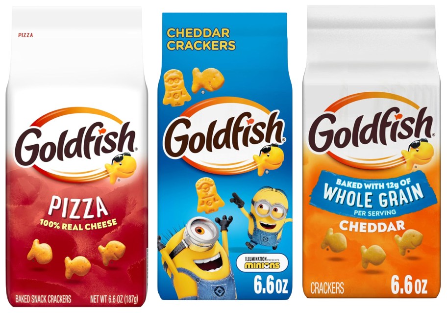 Goldfish in Pizza, Minion-Shaped Cheddar, Baked with Whole Grain - Cheddar