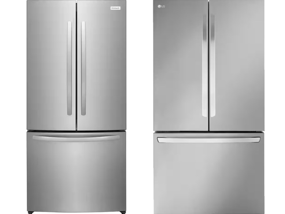 two stainless steel refrigerators