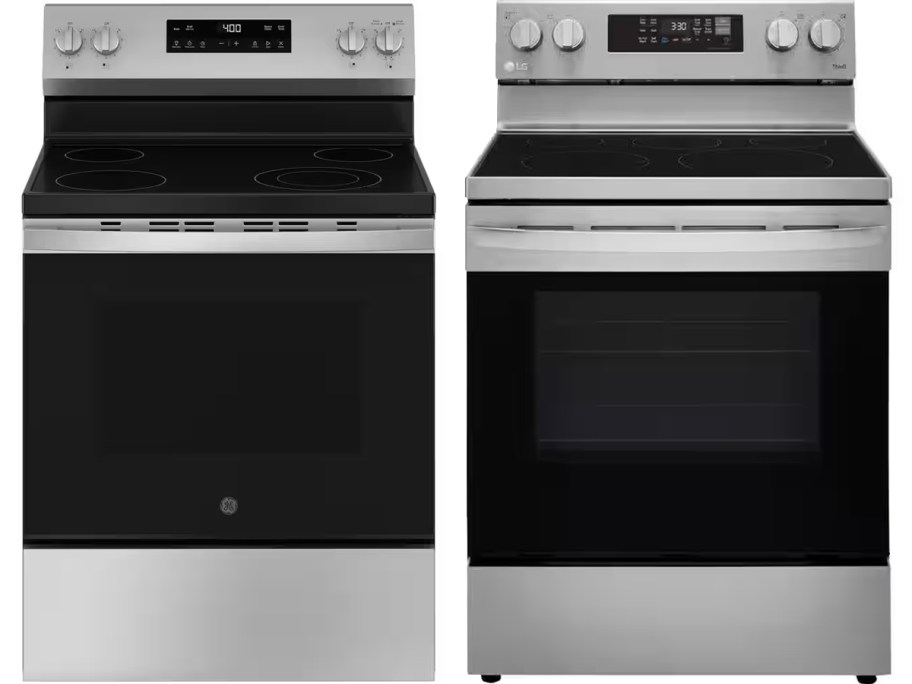 two stainless steel ranges