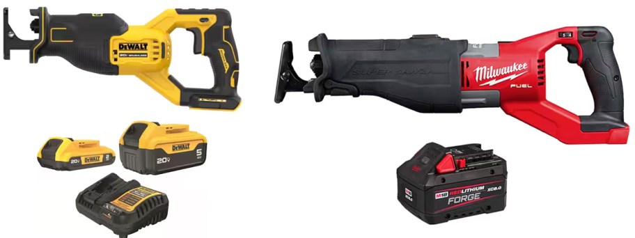 Dewalt and Milwaukee Reciprocating Saws