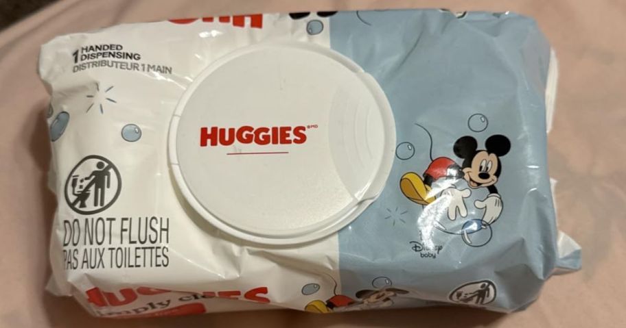 A pack of Huggies Simply Clean Wipes