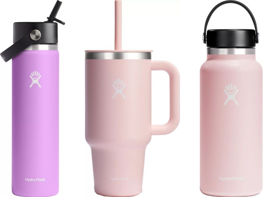 Stock images of 3 Hydro Flask Tumblers